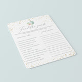 Fall Theme Find The Guest Game Template with Watercolor Pumpkin