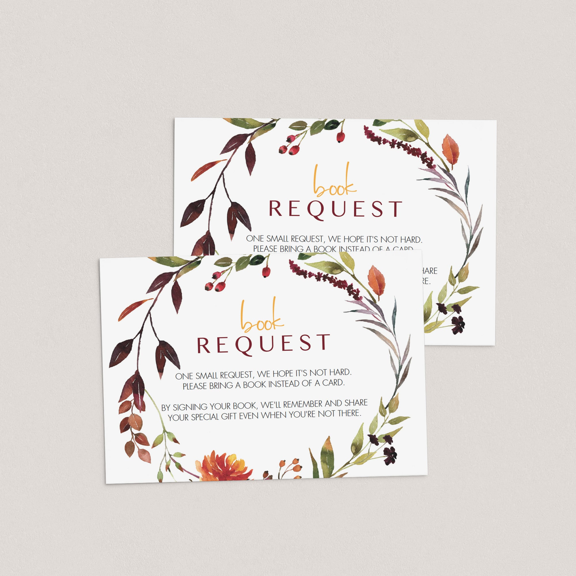 Book templates for baby shower autumn theme by LittleSizzle