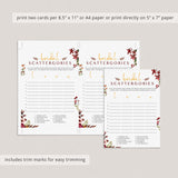 Boho floral scattergories game download by LittleSizzle