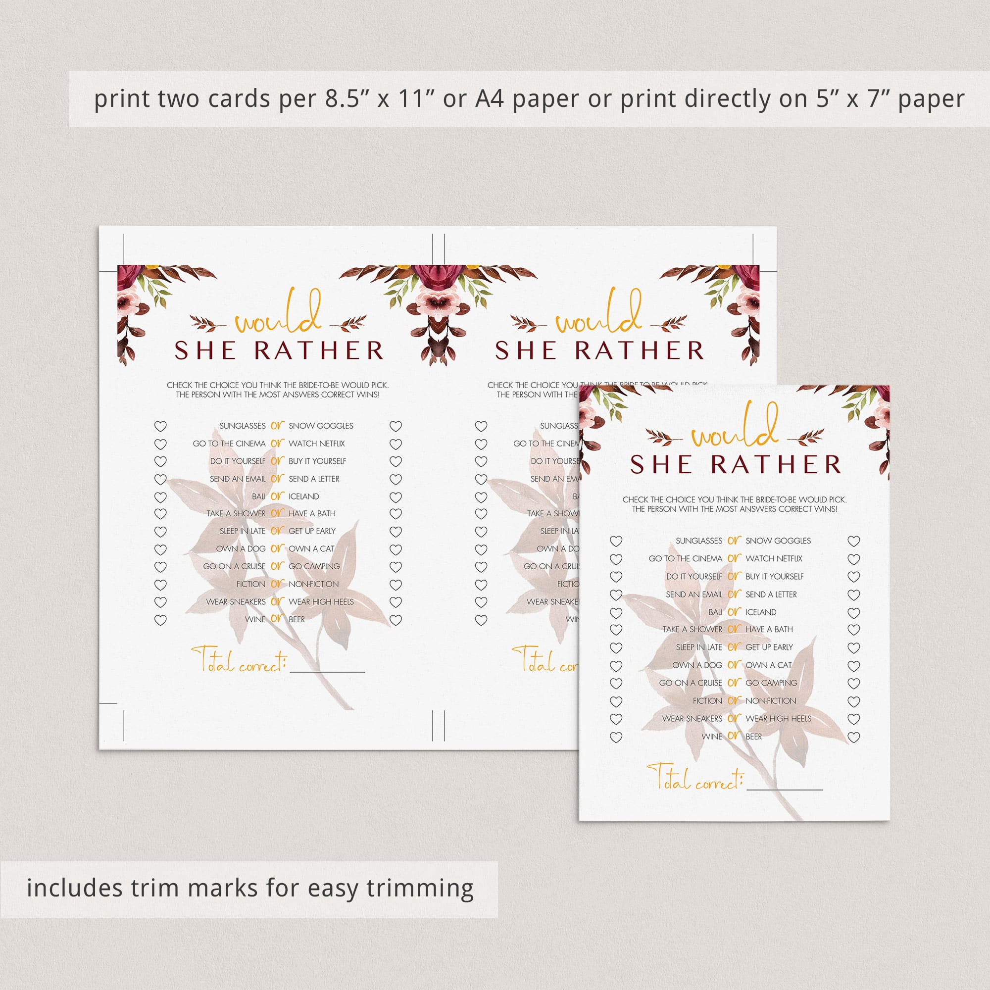 Autumn bridal party games by LittleSizzle