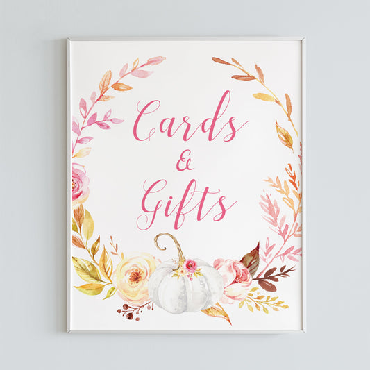 Fall themed party decorations cards and gifts sign by LittleSizzle