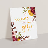 Burgundy and yellow party decorations instant download by LittleSizzle