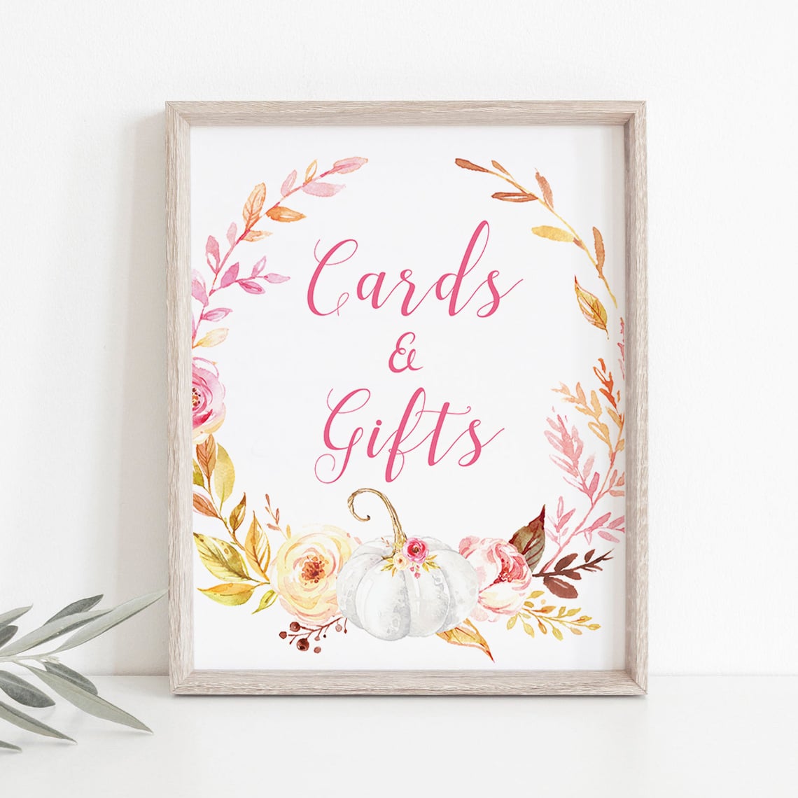 Autumn party decorations cards and gifts table sign by LittleSizzle