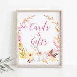 Autumn party decorations cards and gifts table sign by LittleSizzle