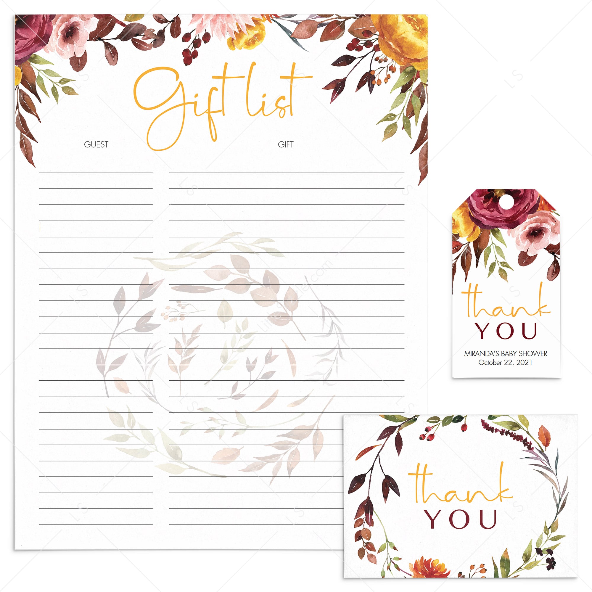 Fall party supplies printables by LittleSizzle