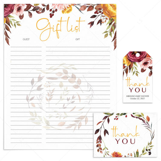 Fall party supplies printables by LittleSizzle