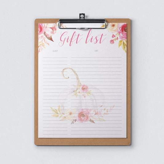 Fall themed party ideas gift list instant download by LittleSizzle