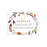 Autumn wreath book cards for baby shower by LittleSizzle