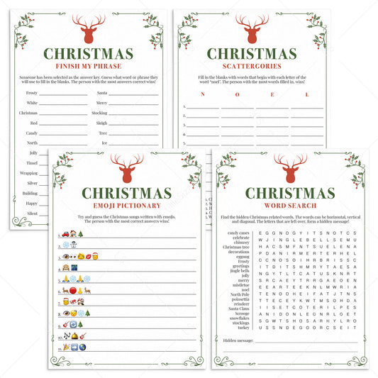 Vintage Christmas Games Package Printable by LittleSizzle