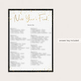 Family Feud Game for New Year's Party Printable