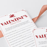 Valentines Party Games Printable Red Cupid