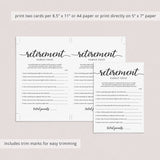 Calligraphy Retirement Games Bundle Printable