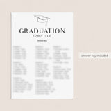 Modern Graduation Games Printable