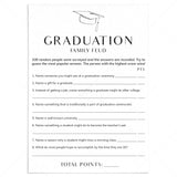 Graduation Family Feud with Answer Key Printable by LittleSizzle