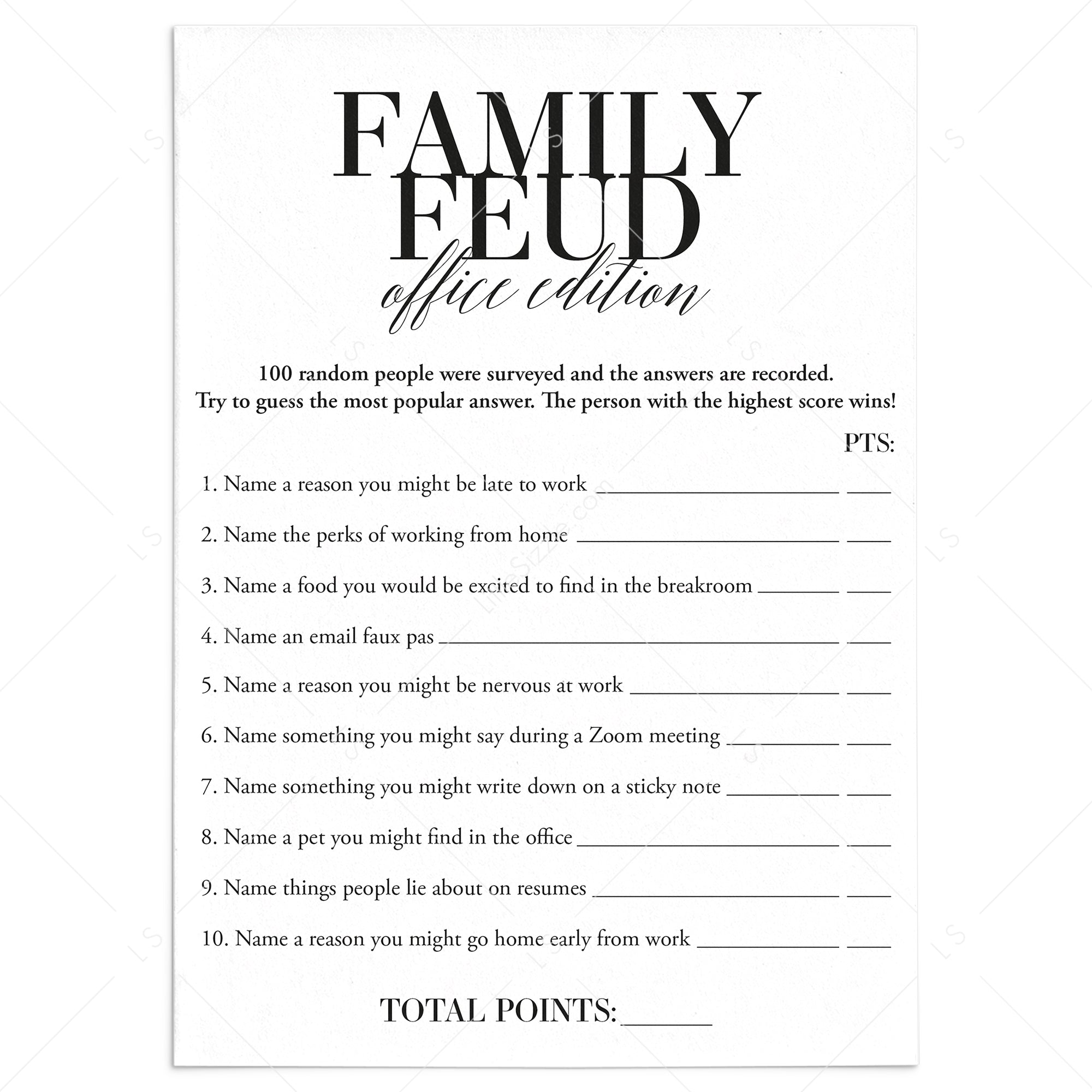 Free Printable Family Feud Questions Free Printables Hub Free Printable Family Feud Questions Free Printables Hub