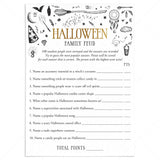 Witch Theme Halloween Party Family Feud Questions and Answers by LittleSizzle