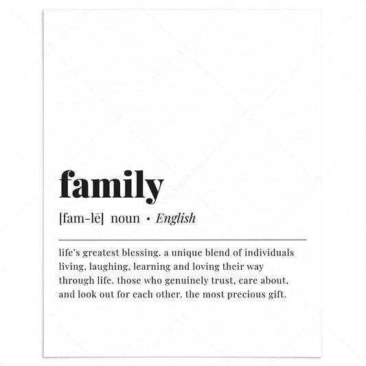 Family Definition Printable by LittleSizzle