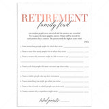 Blush Retirement Family Feud Game with Answer Key Printable by LittleSizzle