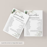 Famous Moms Game with Answer Key Printable