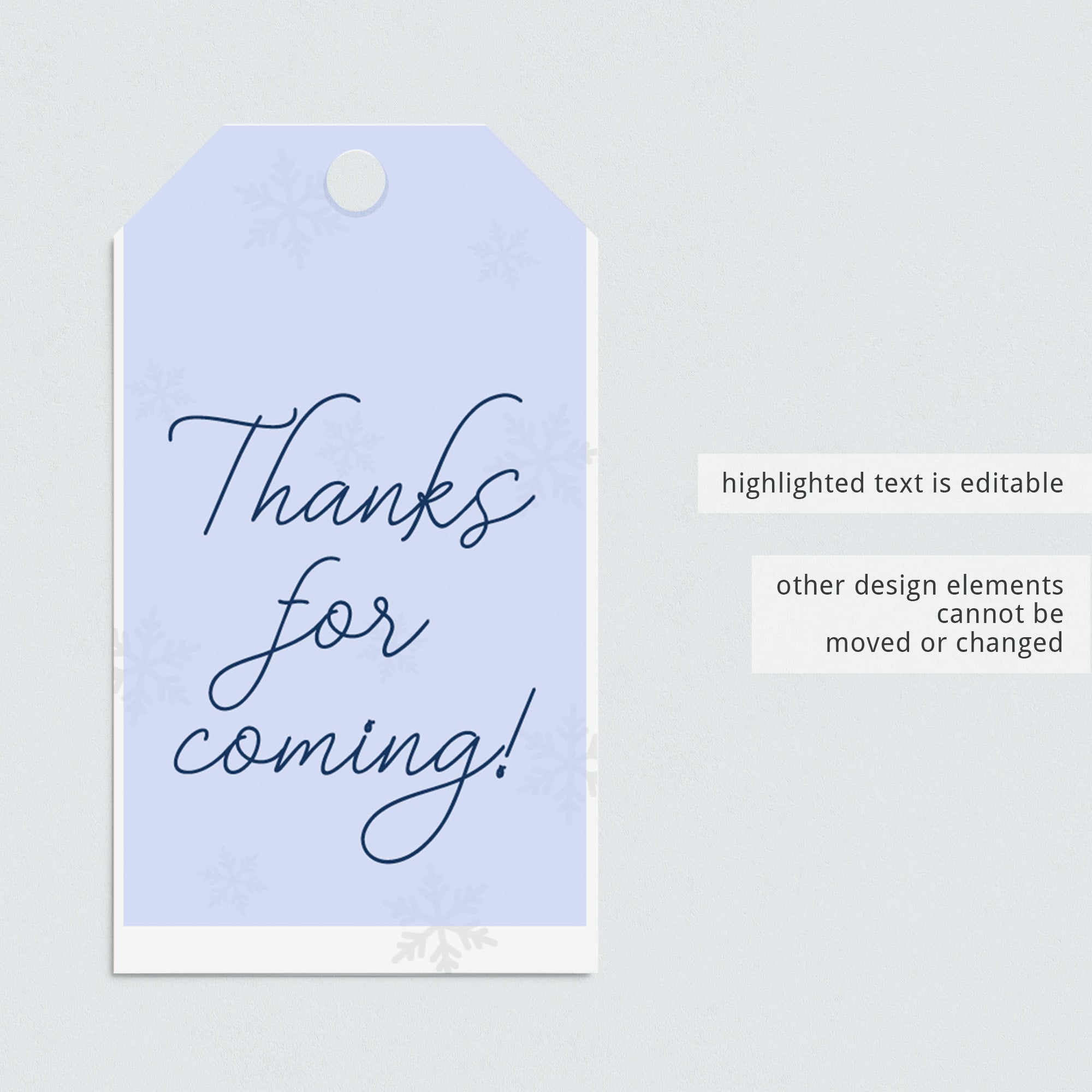 Blue and white winter party supplies download by LittleSizzle