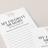 My Favorite Memory Of The Graduate Card Printable