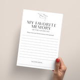 My Favorite Memory Of The Graduate Card Printable