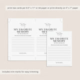 My Favorite Memory Of The Graduate Card Printable