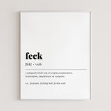 Feck Definition Print Instant Download by LittleSizzle