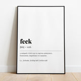 Feck Definition Print Instant Download