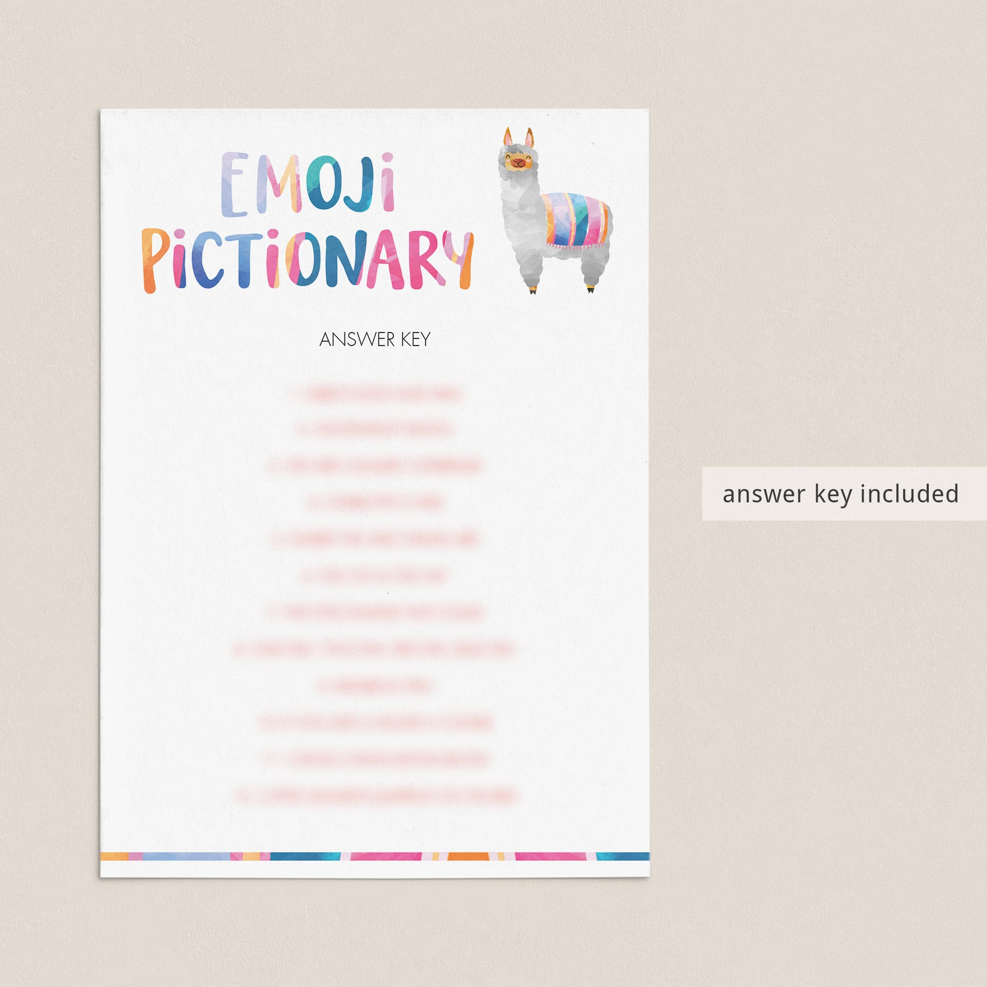 Emoji pictionary game answers baby shower version by LittleSizzle