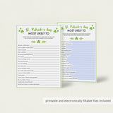 St Patricks Day (Virtual) Games Package Instant Download