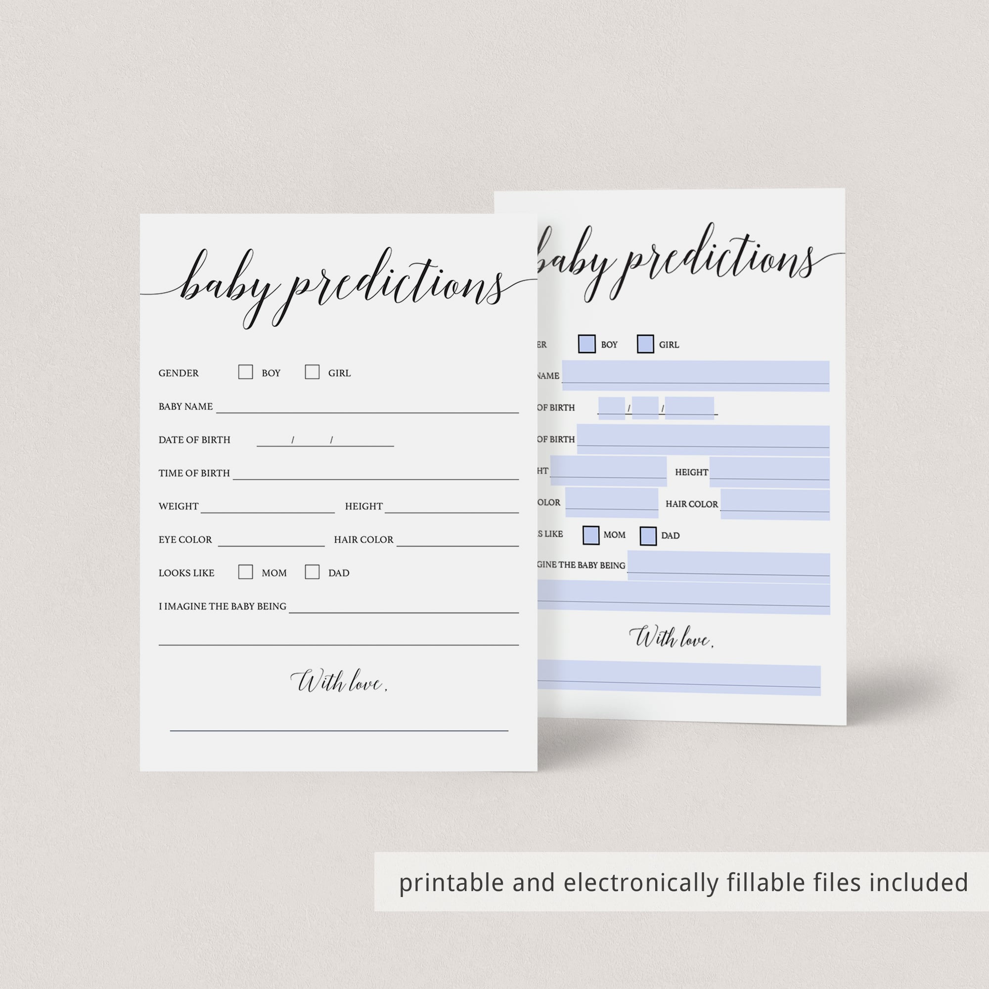 Minimal baby shower games for zoom by LittleSizzle