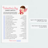 Fun Valentine's Day Game Candy Match Printable