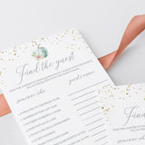Fall Theme Find The Guest Game Template with Watercolor Pumpkin