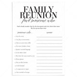 Family Gathering Activity Find Someone Who Game by LittleSizzle