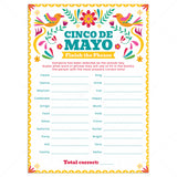 Cinco de Mayo Game for Groups Finish The Phrase Printable by LittleSizzle