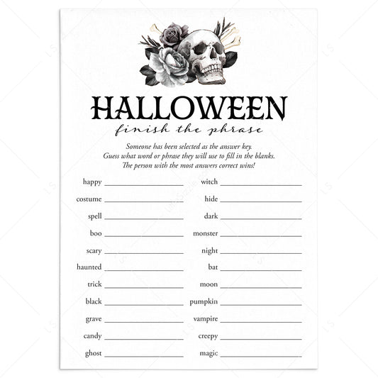 Adult Halloween Party Game for Groups Printable by LittleSizzle