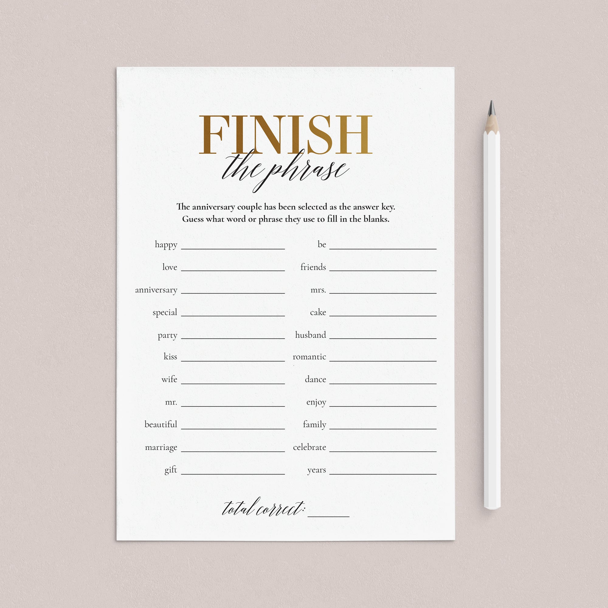 Golden Anniversary Party Icebreaker Game Printable by LittleSizzle