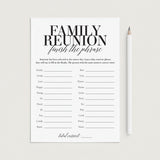 Family Reunion Party Game Finish The Phrase by LittleSizzle