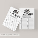 Adult Halloween Party Game for Groups Printable