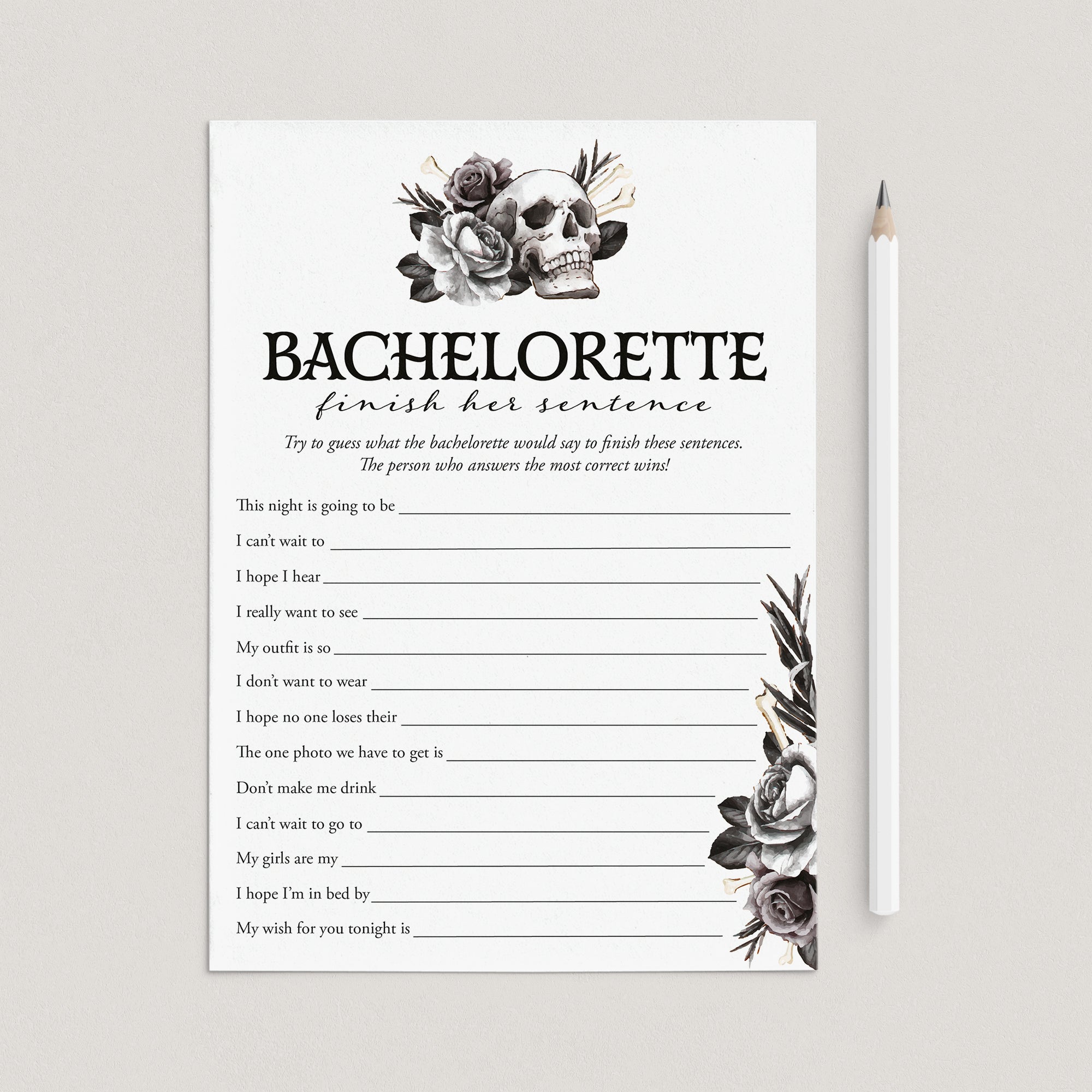 Black Bachelorette Icebreaker Game Finish Her Sentence by LittleSizzle