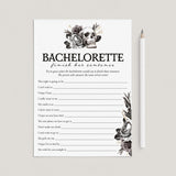 Black Bachelorette Icebreaker Game Finish Her Sentence by LittleSizzle