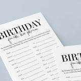 Born in 1933 92nd Birthday Party Games Bundle For Men