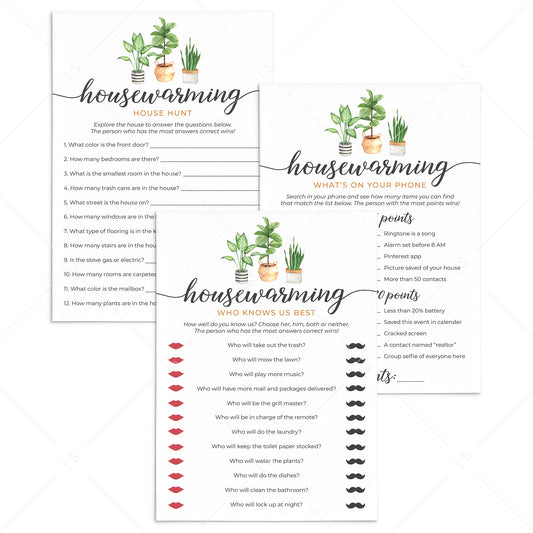 First Homeowners Living Together Housewarming Party Game Bundle by LittleSizzle