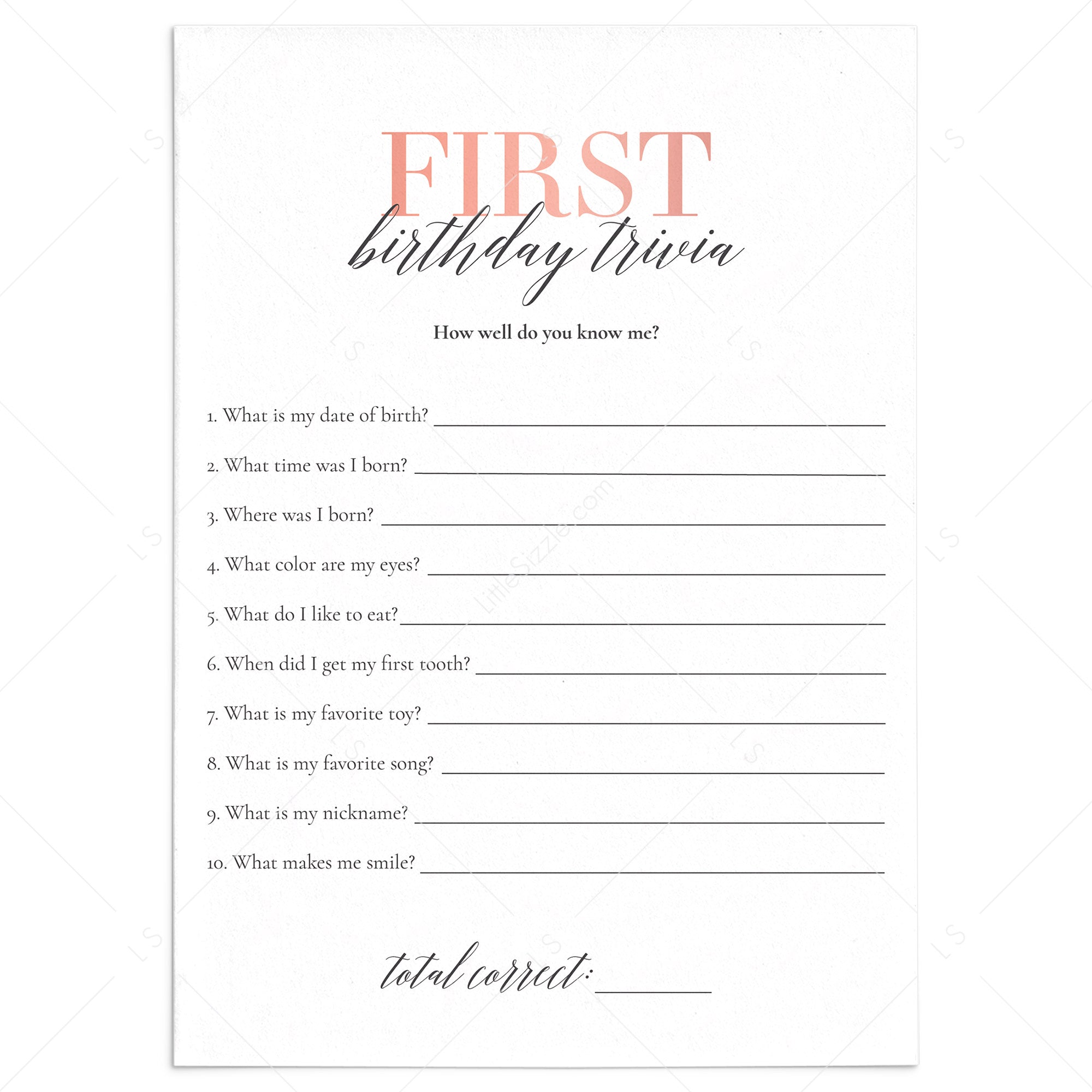 Free Printable Birthday Trivia Quiz with Answer Key in 2023