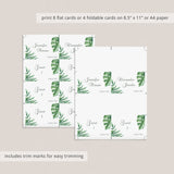 Watercolor leaves table decorations name cards by LittleSizzle