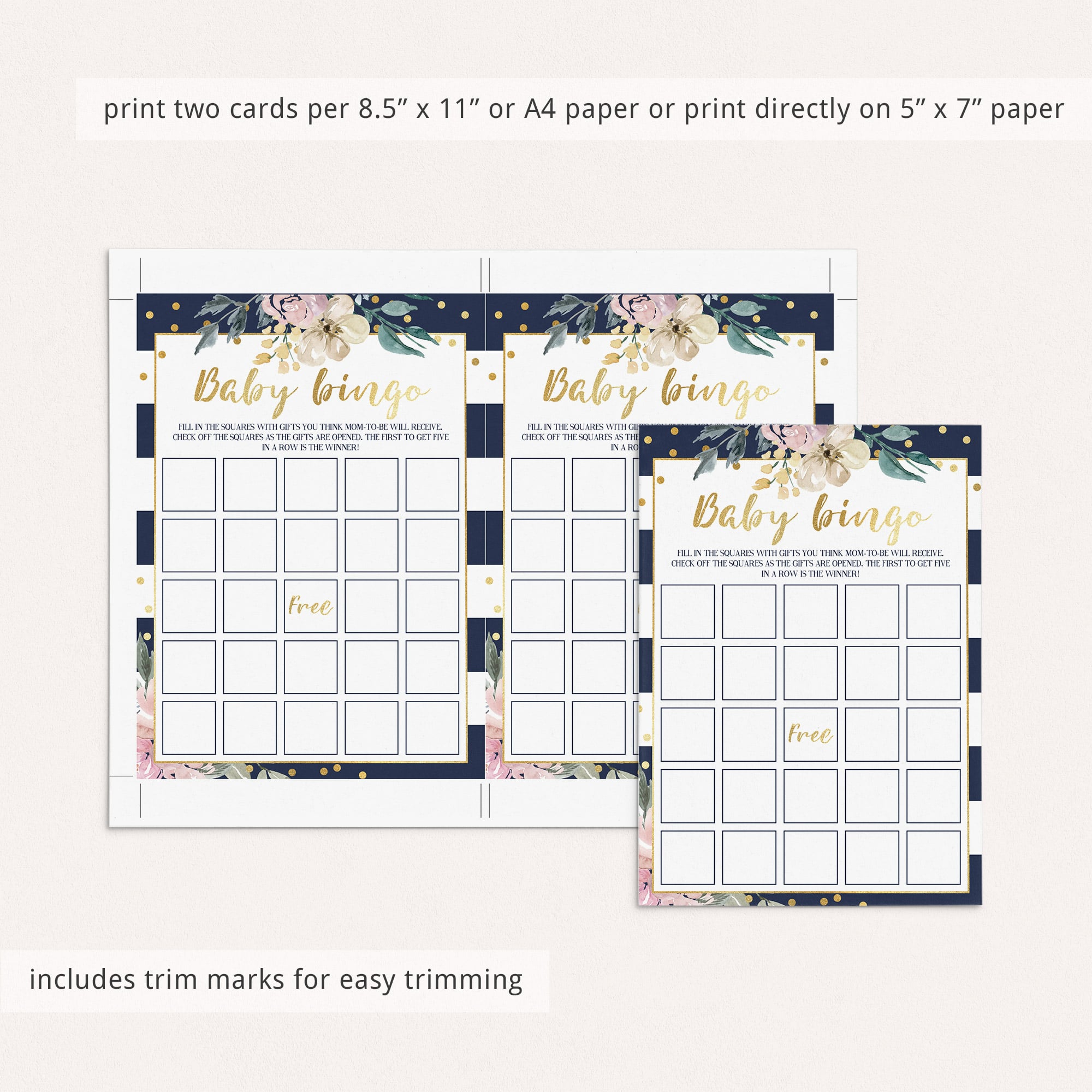 instant download baby shower games navy and gold by LittleSizzle