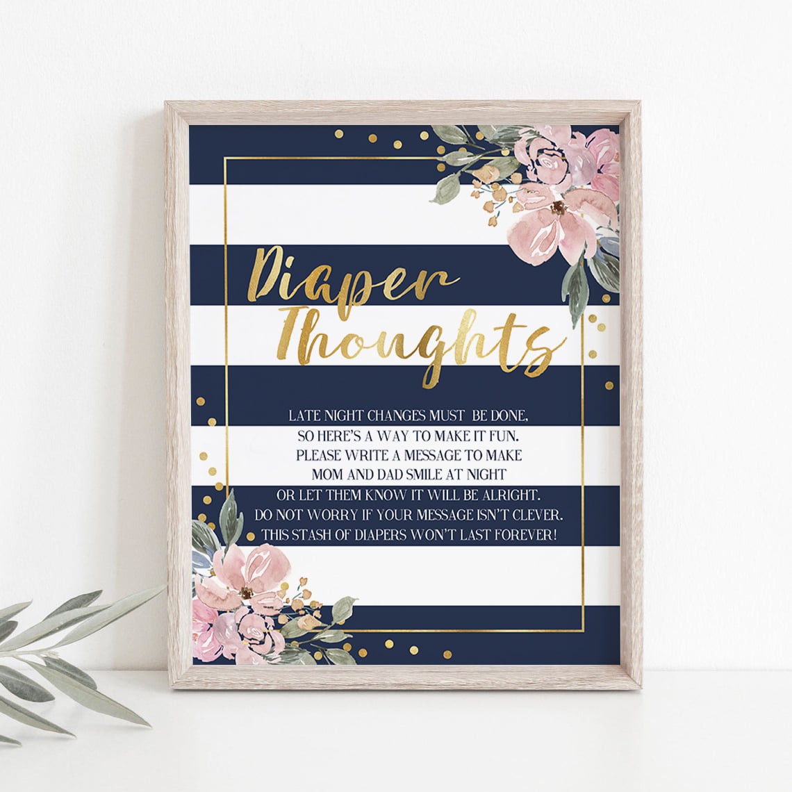 Navy and pink baby sprinkle activity instant download by LittleSizzle
