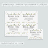 Instant download printable book request card for girl baby shower by LittleSizzle