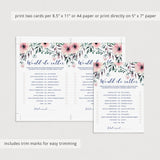 Blush Bridal Shower Games Would She Rather Printable